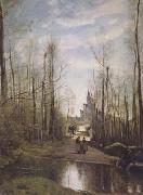 L'eglise de Marissel (mk11) Jean Baptiste Camille  Corot